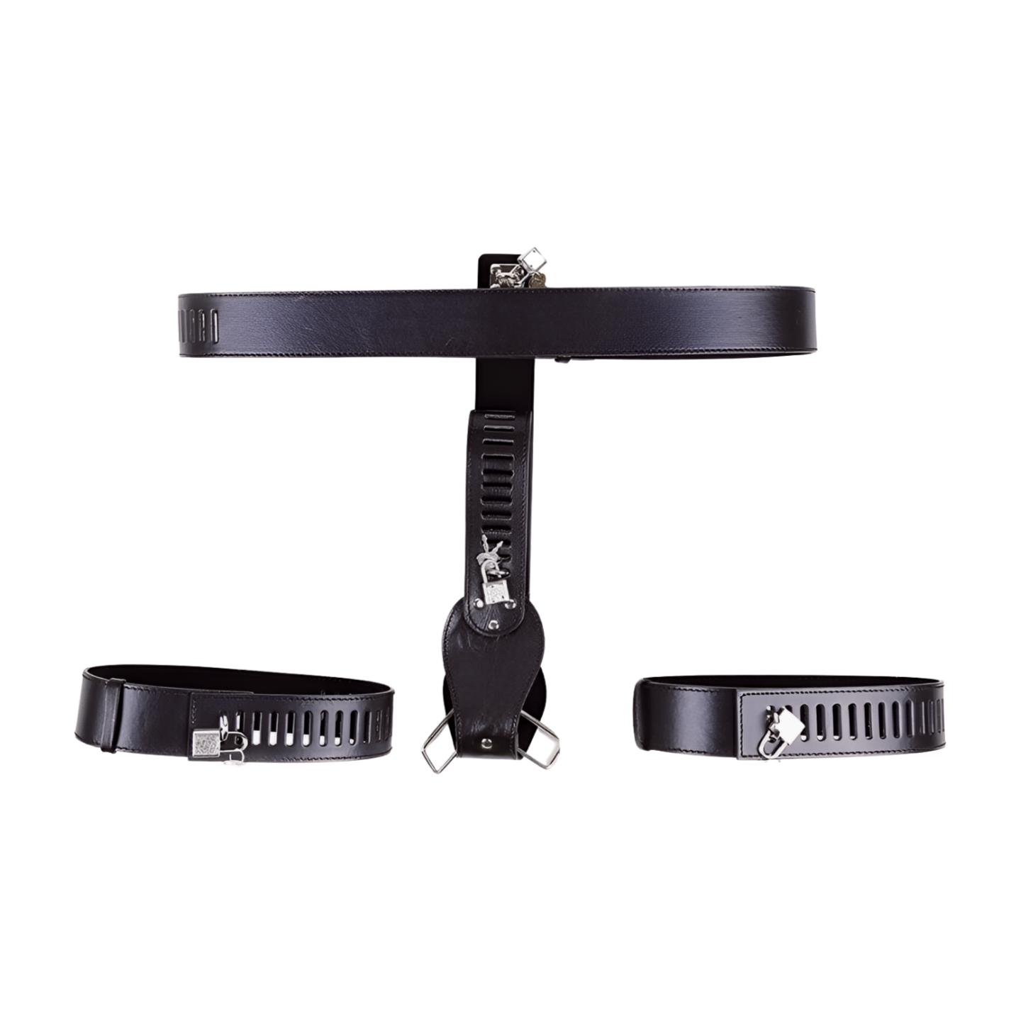 Ceinture De Chasteté En Acier Inoxydable Pour Femme - Ajustable, Dos Réglable, Noir