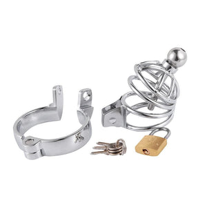 cage chasteté avec plug uretre bdsm