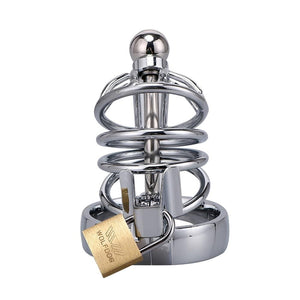 cage chasteté avec plug uretre penis